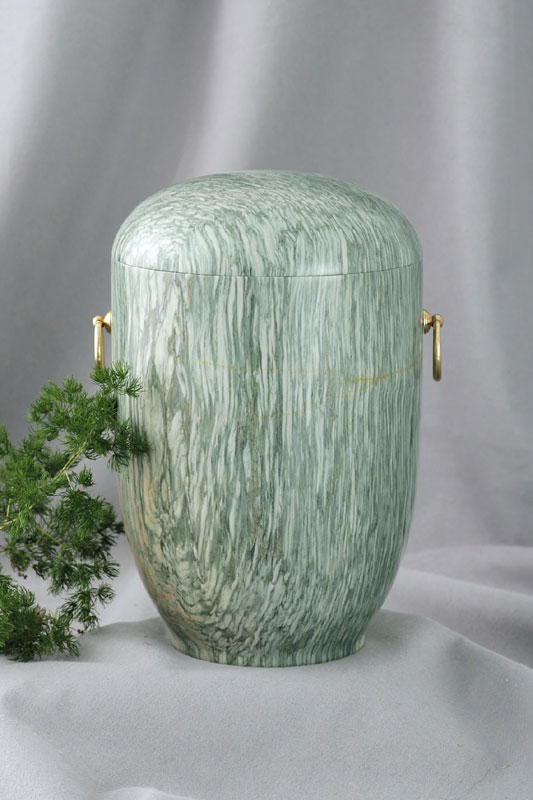 Marmorurne jade-grün