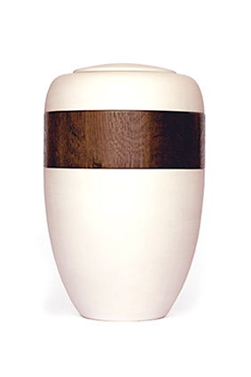 Tonurne mit Holzring Wenge od. Alu